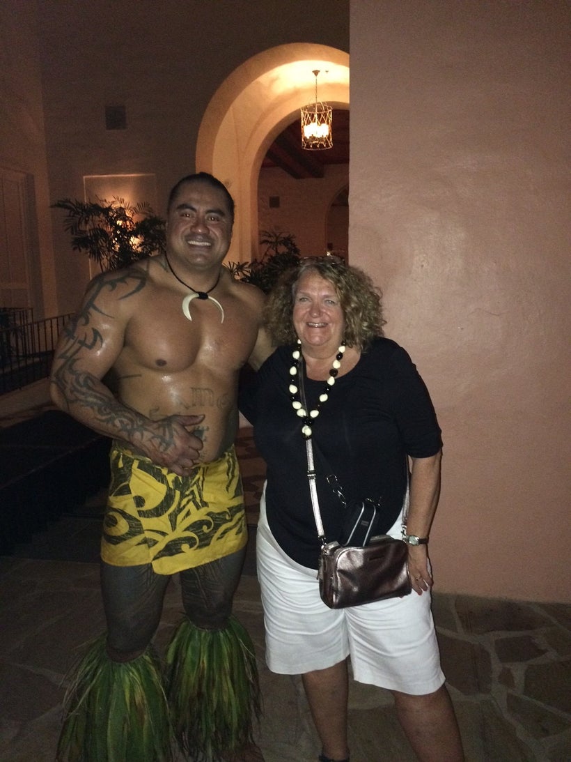 I couldn't miss the opportunity to have this picture taken with the fire dancer from ‘Aha’aina: A Royal Luau, whi