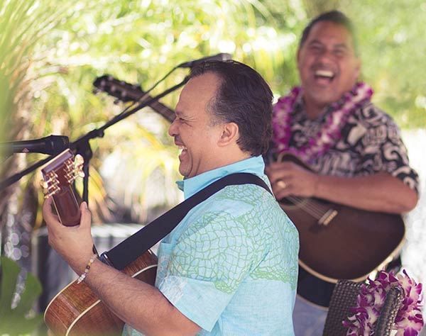 Enjoy live music nightly at the Kani Ka Pila Grille in the Outrigger Reef on the Beach.