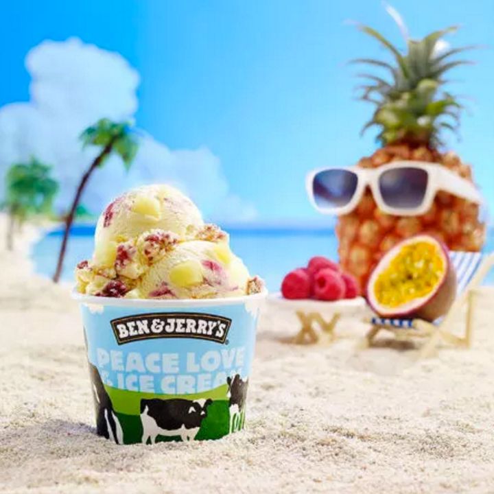 Pineapple Pine is tropical passion fruit ice cream - with pineapple chunks and raspberry swirl - is exclusive to the scoop shop in Tokyo, Japan.