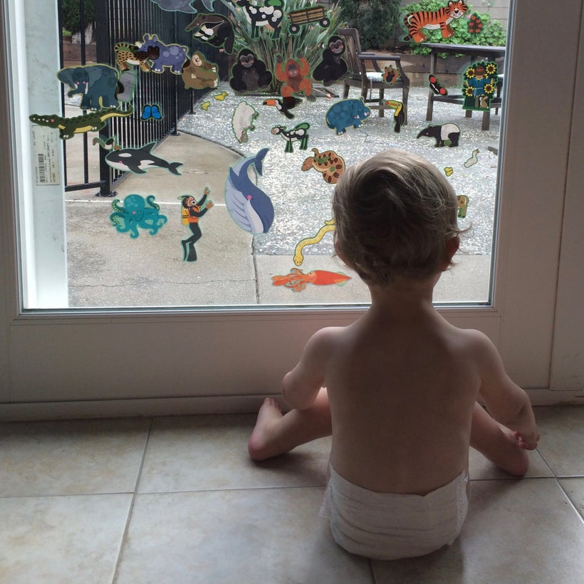 Make sure you have plenty of toys and diversions in your home office when your child must be "at work" with you.