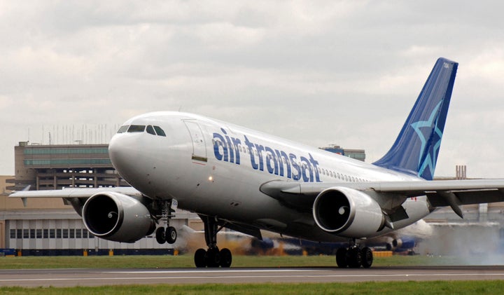 The Air Transat flight was set to leave from Glasgow [file photo].