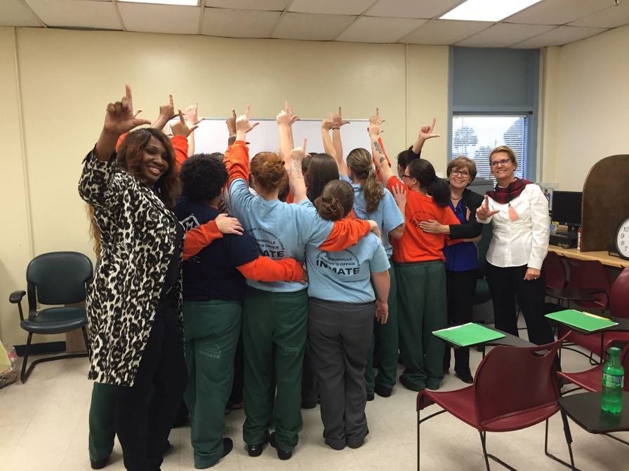 Dr. Nicole Terry (left), a financial education instructor with the LiSa Initiative, led a six-week financial education course at a women’s prison in Jacksonville, Florida, earlier this year.