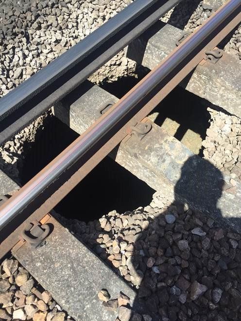 Network Rail engineers are repairing the sinkhole 