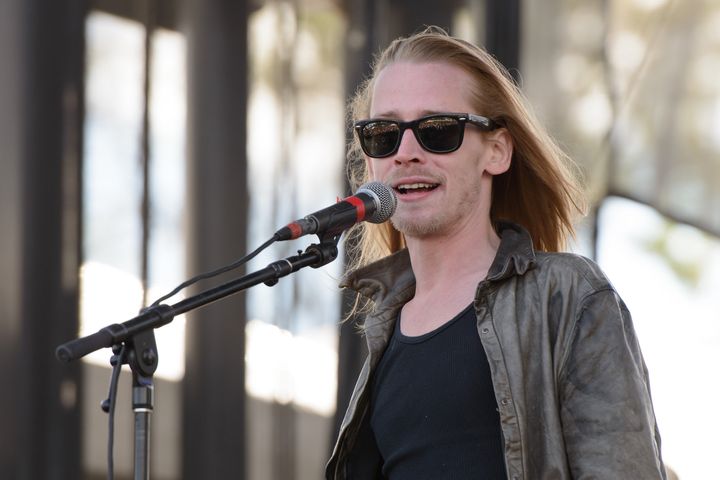 Macaulay Culkin of The Pizza Underground performs on Sept. 13, 2014 in Chicago.