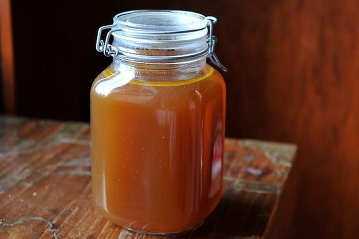 Get the Zesty Herbed Chicken Broth recipe from lechef via Food52 and use stems in place of fresh herbs.