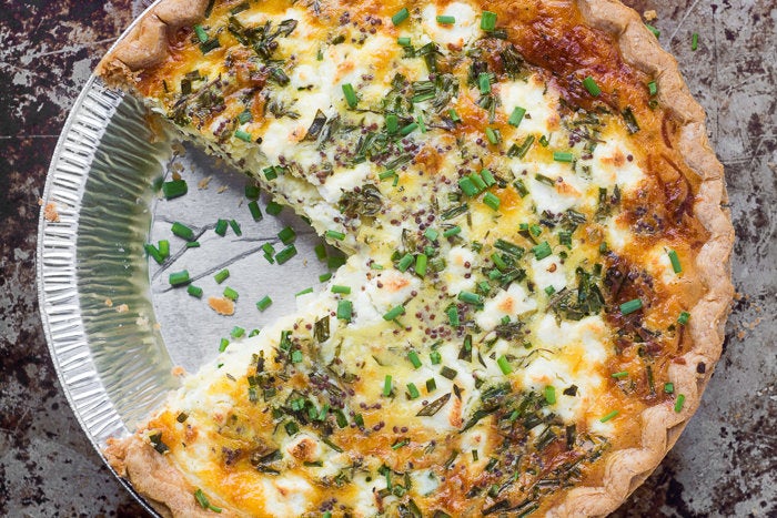 Get the Sweet Onion and Herb Quiche recipe from The View from Great Island and substitute any soft herbs (plus stems) that you have on hand