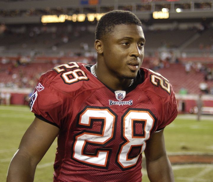 Warrick Dunn at Raymond James Stadium in Tampa, Florida, during a game against the Seattle Seahawks on Oct. 19, 2008.