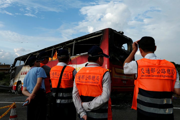 The bus was carrying 24 Chinese tourists.