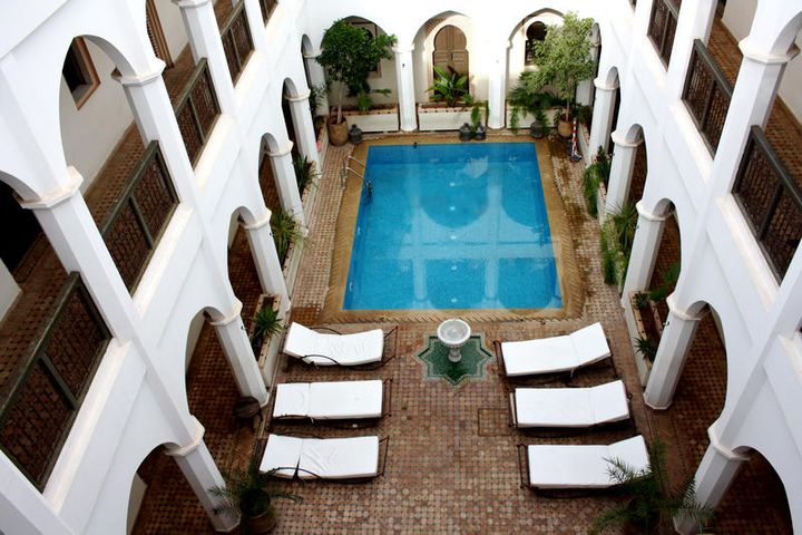 Having a pool in your courtyard is cool enough, but being able to look at it from the 3rd floor rooftop of your riad is the real deal. And that's exactly what awaits you in Marrakech.