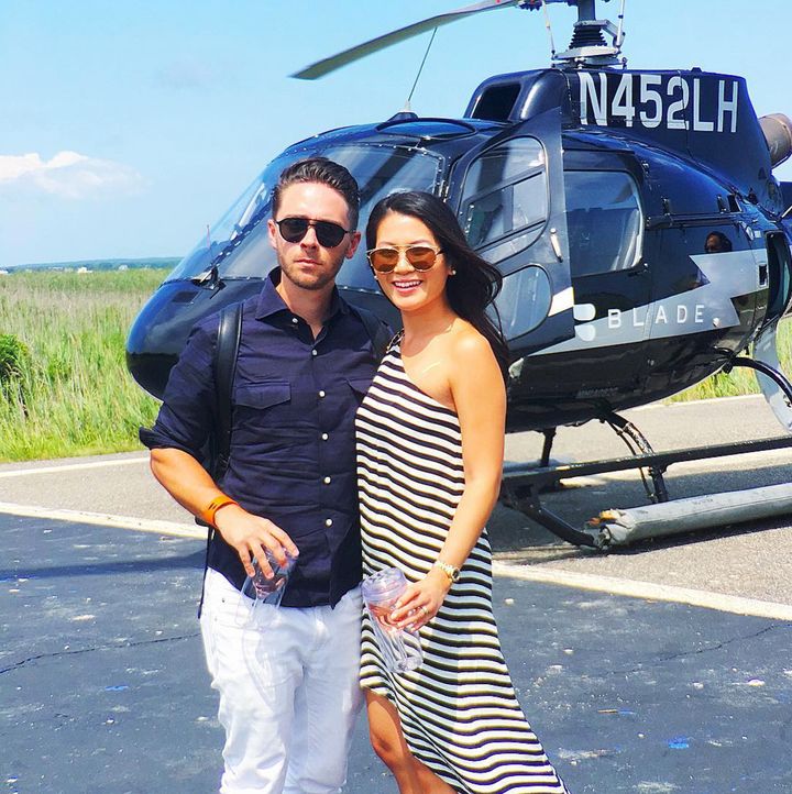 I got invited to fly on a private chopper from my fashion blog