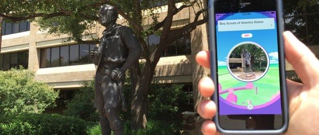 The Boy Scouts of America national office in Irving, TX is the location of a Pokémon GO stop.