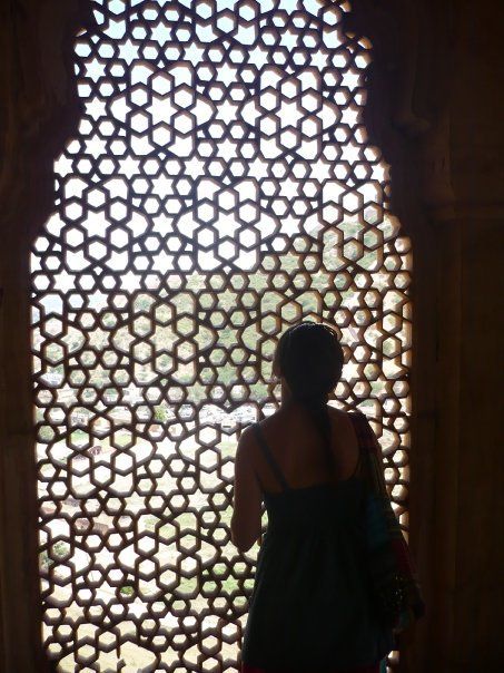 The author enjoying the view in Jaipur, India