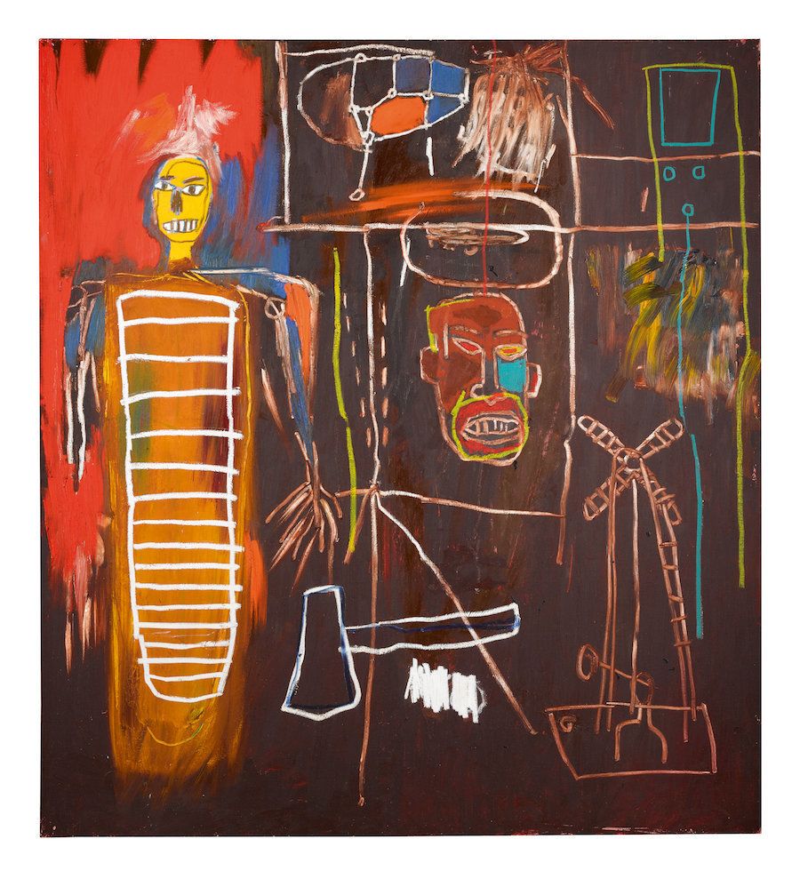 Jean-Michel Basquiat, "Air Power," 1984 Acrylic and oilstick on canvas