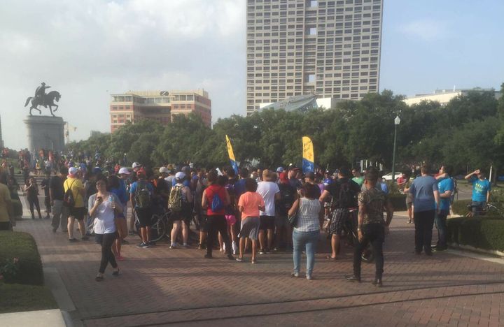 A meetup for "Pokemon Go" players in Houston.