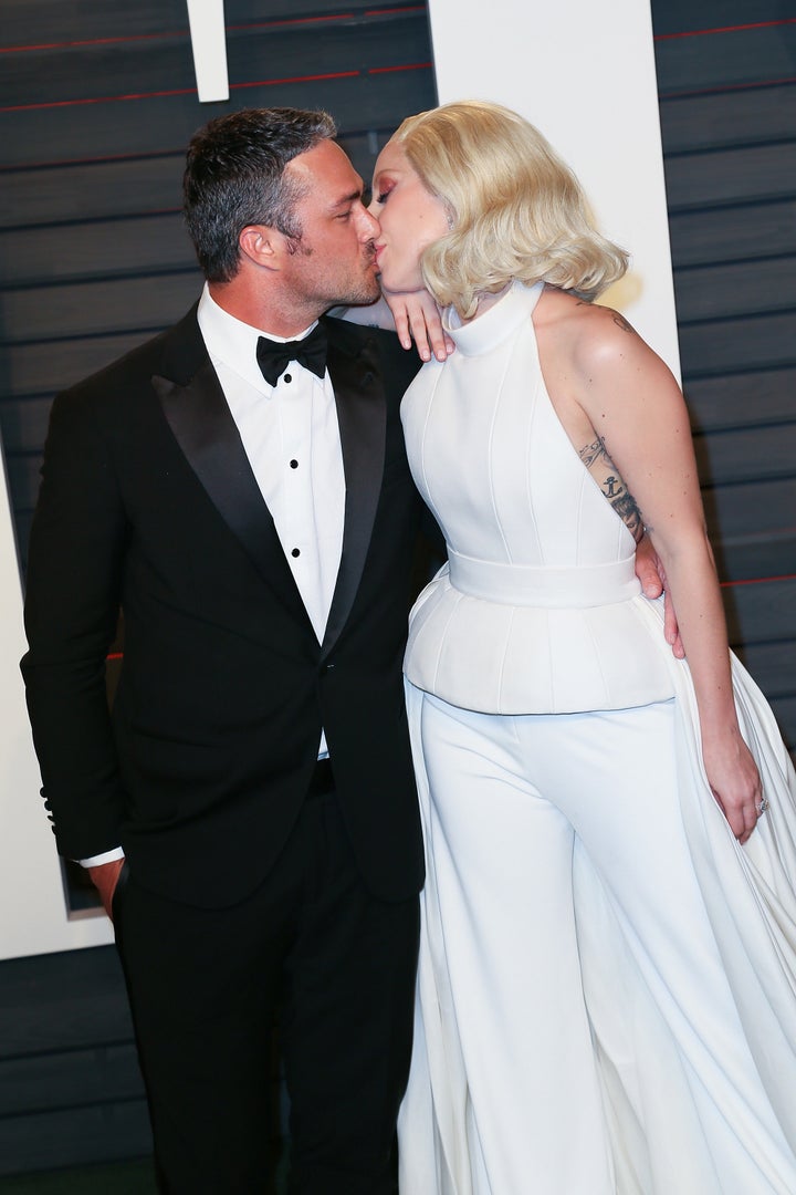 <strong>Gaga and Taylor at this year's Oscars, just two weeks after getting engaged</strong>