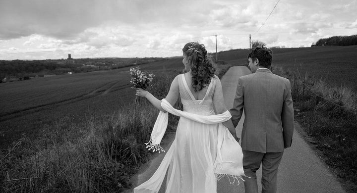 The bride wore a second-hand wedding dress that she found on Gumtree.