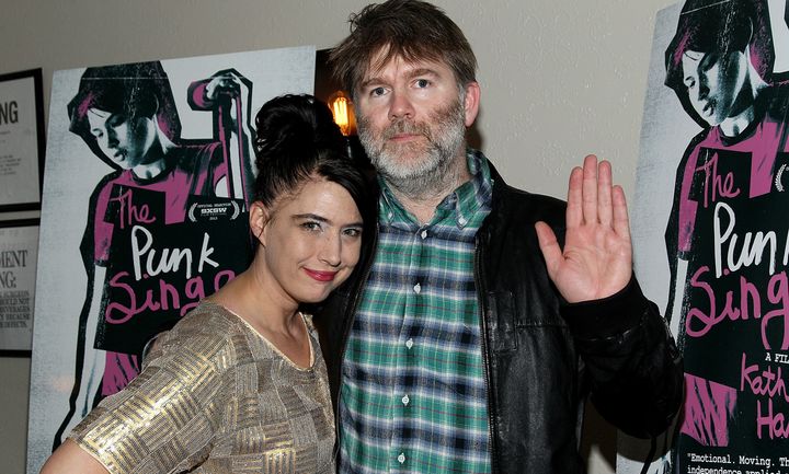 Kathleen Hanna of The Julie Ruin (formerly Bikini Kill and Le Tigre) with James Murphy of LCD Soundsystem on Nov. 24, 2013, in New York City.