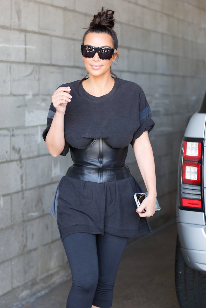 Kim Kardashian Wore A Corset Over Her T Shirt But That Doesn t