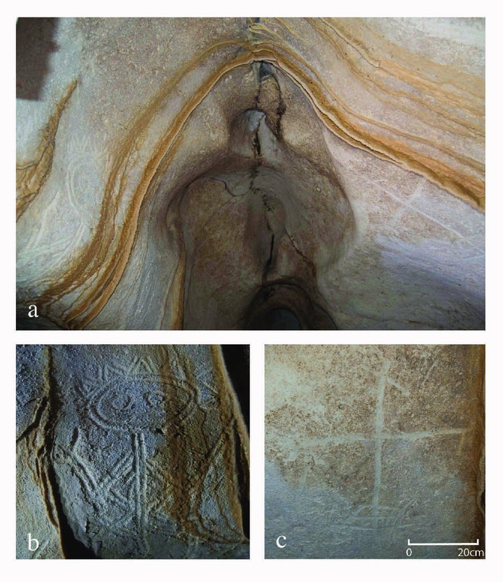 Researchers noted that Europeans did not destroy the indigenous people's drawings but instead appear to have added to them in