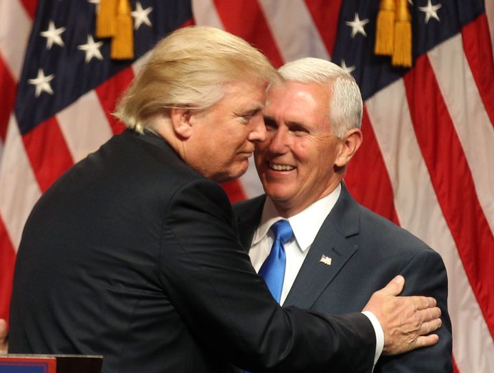 Donald Trump introduces Indiana Gov. Mike Pence as his vice presidential running mate.
