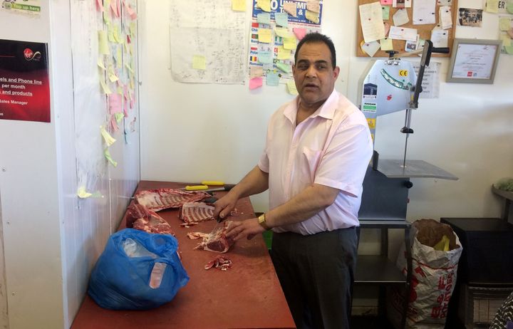 Mohammed Riaz suffered serious injuries in the attack on his butcher's shop The Meat Hut 