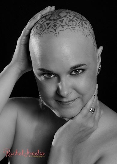 Henna crown by Rebekah Faith after I lost my hair to chemo.