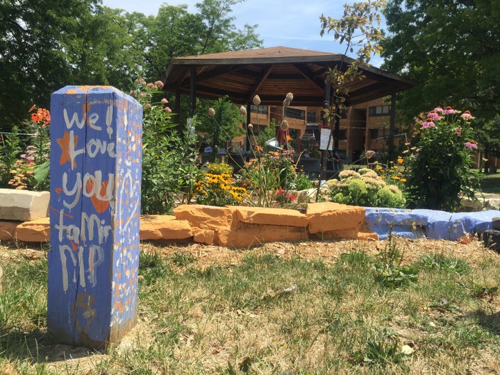 The pavilion near where 12-year-old Tamir Rice was shot and killed in November 2014.