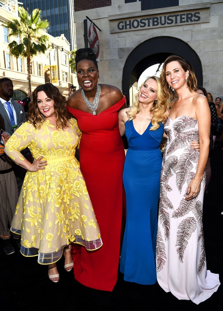 Leslie and her 'Ghostbusters' co-stars