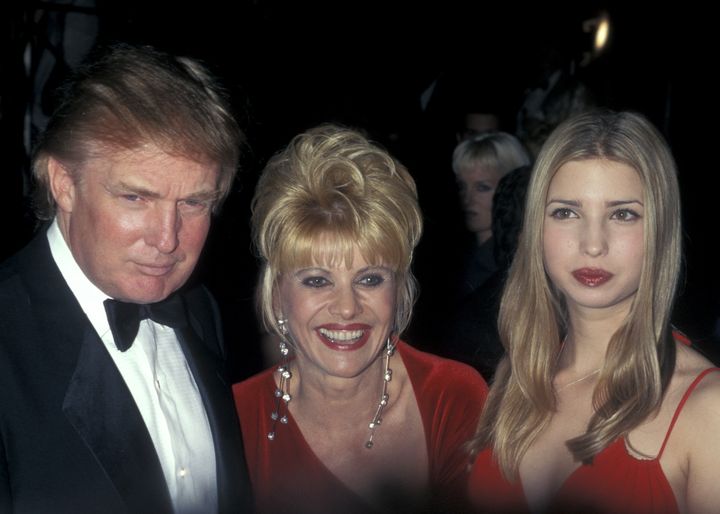 Donald Trump, Ivana Trump and daughter Ivanka years after the divorce.