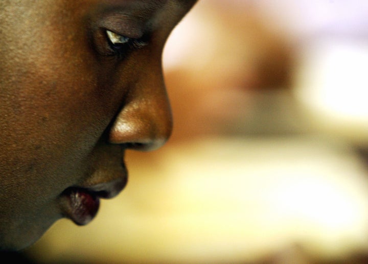 LONDON - MARCH 3: Salimata Knight, a survivor from Genital Mutilation is seen on March 3, 2004 in London. The Female Genital