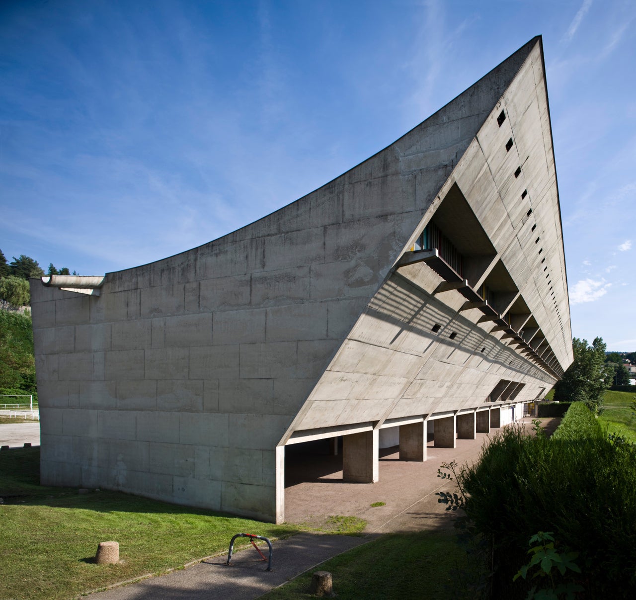 One of several buildings Le Corbusier designed in Firminy, a <a href="http://www.independent.co.uk/news/world/europe/the-legacy-of-le-corbusier-429194.html" target="_blank" role="link" class=" js-entry-link cet-external-link" data-vars-item-name="small industrial city in France" data-vars-item-type="text" data-vars-unit-name="578fbd21e4b0f180da641b8c" data-vars-unit-type="buzz_body" data-vars-target-content-id="http://www.independent.co.uk/news/world/europe/the-legacy-of-le-corbusier-429194.html" data-vars-target-content-type="url" data-vars-type="web_external_link" data-vars-subunit-name="article_body" data-vars-subunit-type="component" data-vars-position-in-subunit="5">small industrial city in France</a>.