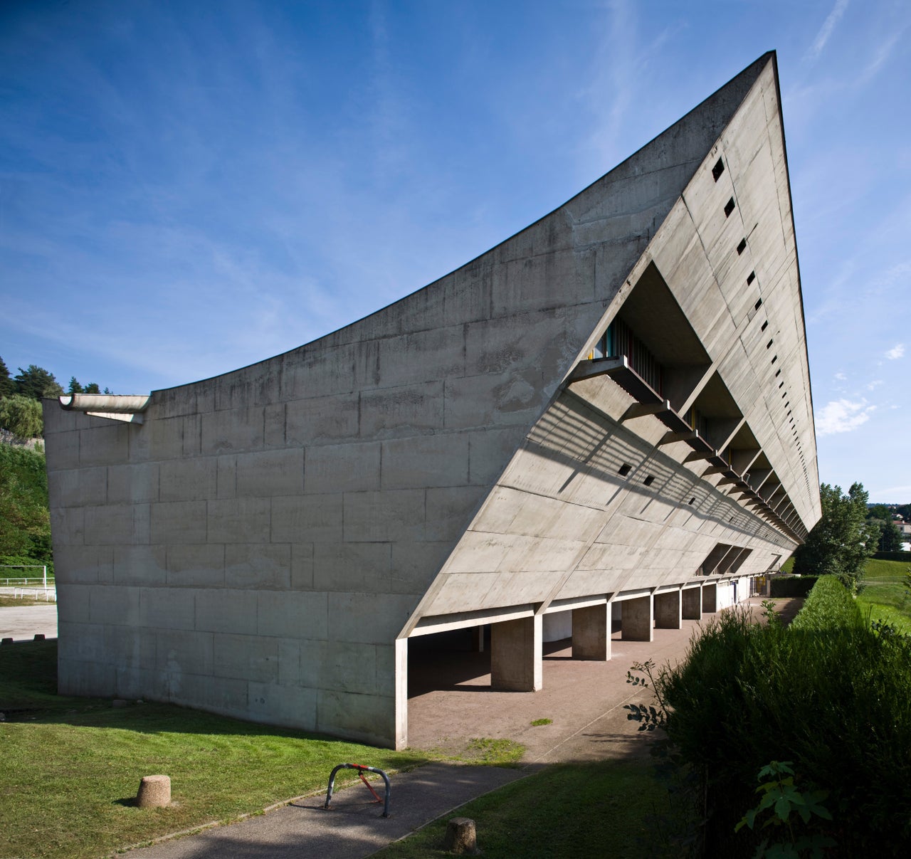 One of several buildings Le Corbusier designed in Firminy, a small industrial city in France.