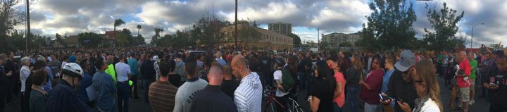 Just before the Orlando vigil began at the San Diego LGBT Center