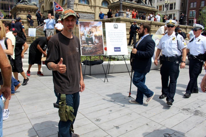 Donald Trump supporter James Lefeber, 33, carries a 9 mm pistol strapped to his leg and loves tacos.