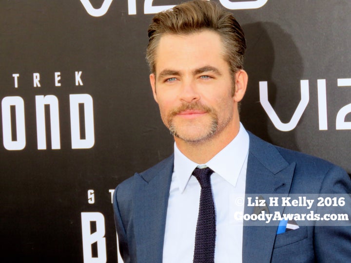 Chris Pine ("Kirk") beams his blue eyes at "Star Trek Beyond" World Premiere red carpet at San Diego Comic-Con 2016.