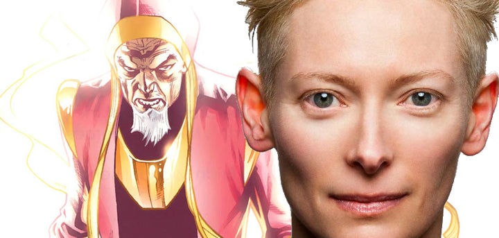 "The Ancient (Whitewashed) One," played by white British actress, Tilda Swinton. Dr. Strange (2016).