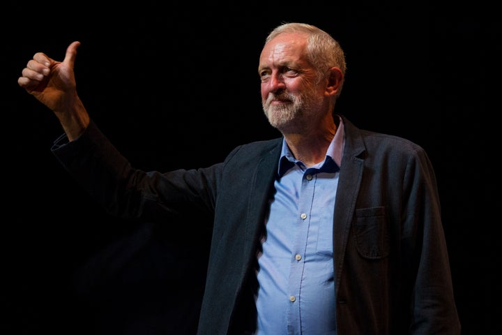 Jeremy Corbyn at his campaign launch in Salford