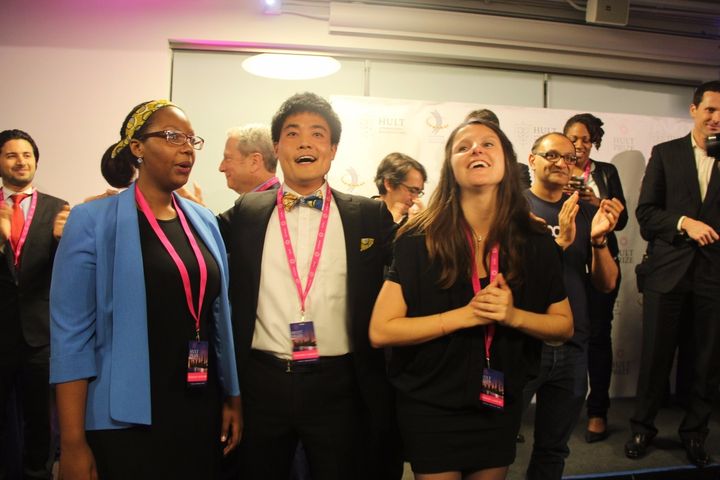 Musana Carts team after winning the regional of Hult Prize in San francisco in March 2016