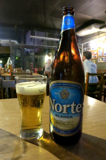 Norte beer, produced by Quilmes