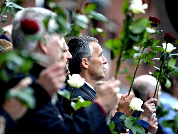 Former Prime Minister Jens Stoltenberg. Mourning the victims of July 22, 2011.