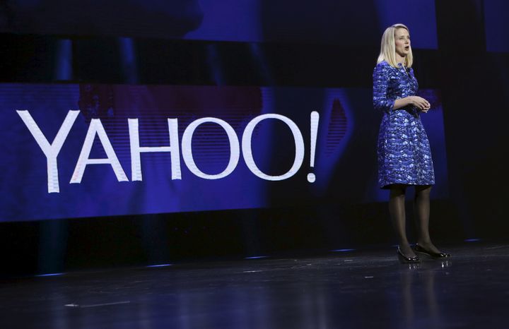 Yahoo CEO Marissa Mayer is seen in January 2014. Verizon acquired the company on Monday in a $4.83 billion deal.
