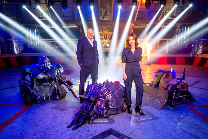 <strong>'Robot Wars' hosts Dara O'Briain and Angela Scanlon have a hit on their hands</strong>