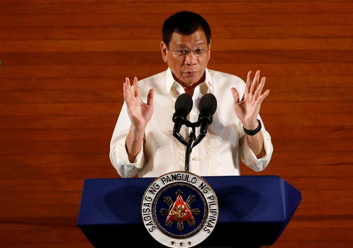 Human rights should not let criminals destroy the country, according to Philippines President Rodrigo Duterte, who has encouraged the killing of drug traffickers.