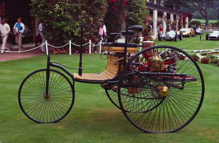 FYI, Mike Pence: This 1886 Mercedes Benz Patent Motorcar came about 30 years AFTER the first rubber condom was produced. 
