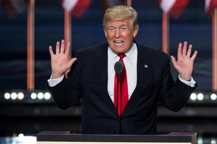 Donald Trump at the Republican National Convention in Cleveland on July 21, 2016.