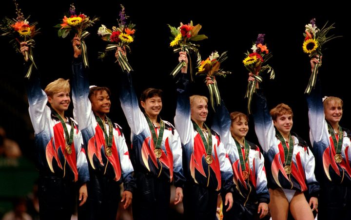 Those uniforms! Those scrunchies! Those gold medals!