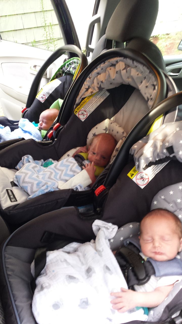 Kevin and Melissa welcomed their three boys home after she gave birth on June 28. 