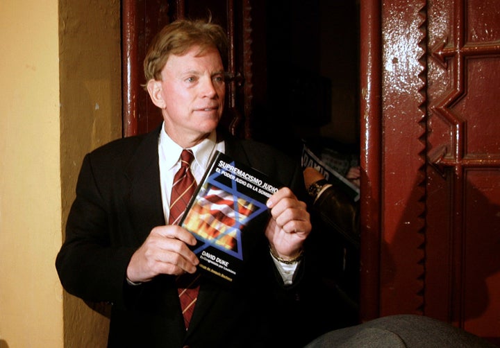 David Duke, former Grand Wizard of the Ku Klux Klan.