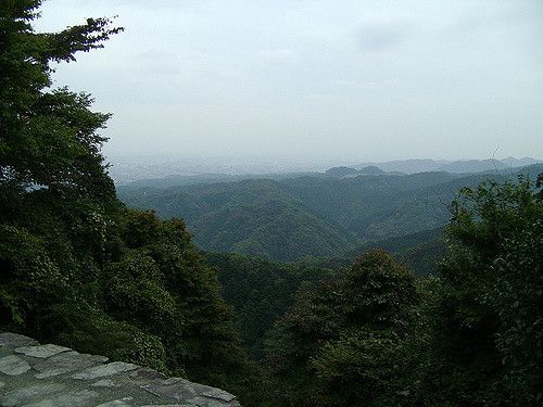 View from the observation deck on Takao san mountain