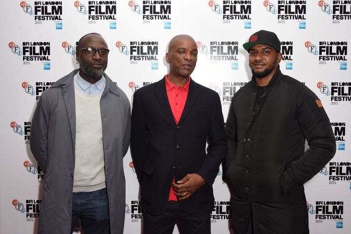 George Amponsah, Scott and Marcus Knox Hooke attend 'The Hard Stop' screening during the BFI London Film Festival in October 2015